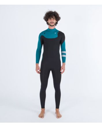 Hombre con traje de neopreno con cremallera en el pecho Hurley Advant 4/3mm Fullsuit Esmeralda