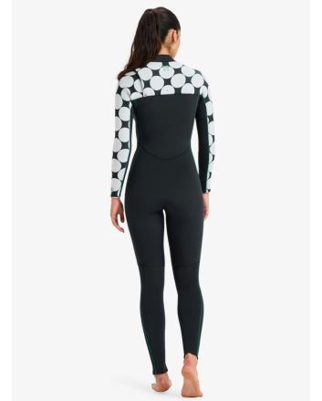 Mujer con traje de surf con cremallera en el pecho Roxy 4/3 Rise Natural Salt Crystal