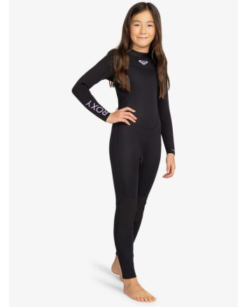 Niña con Traje de Surf GBS con Cremallera en la Espalda Roxy Prologue 5/4/3mm Negro (6-16 años)