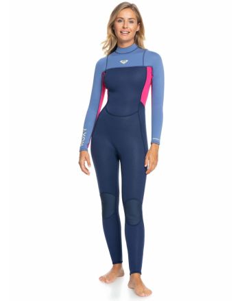 Mujer con Traje de surf con cremallera posterior Prologue 5/4/3mm Azul Marino 