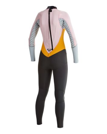 Traje de neopreno con cremallera en la espalda Roxy XY 3/2mm rosa para mujer