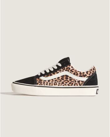 Zapatillas Vans Old SKool Negras con estampado de leopardo para mujer