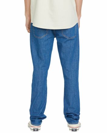 Hombre con Pantalón Vaquero ajustado Volcom Vorta Denim Bold Blue