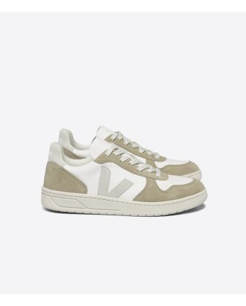 Zapatillas Veja V-10 Chromefree Leather White Natural Sahara Unisex