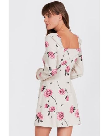 Mujer con Vestido Corto Amuse Society Easy On The Eyes blanco floral