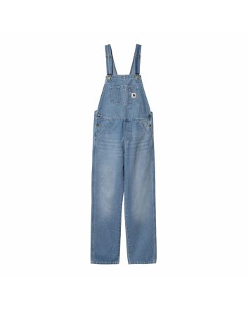 Mono Vaquero Carhartt WIP W' Bib Overall Straight Blue Light True Washed para mujer