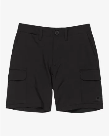 Pantalón corto Billabong Surftrek Transport Cargo 16in en color negro para chico 8-16 años