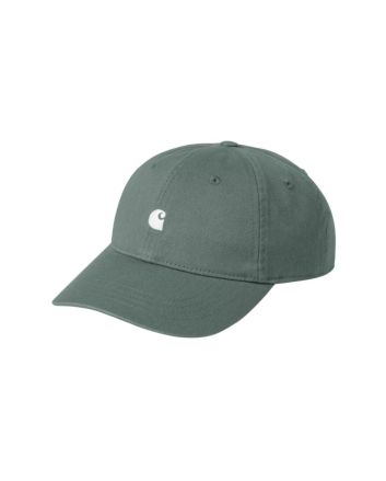 Gorra Carhartt WIP W' Madison Logo Cap verde pino y blanco cera para mujer
