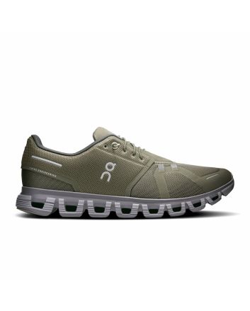 Zapatillas On Running Cloud 6 color verde oliva y gris eclipse para hombre