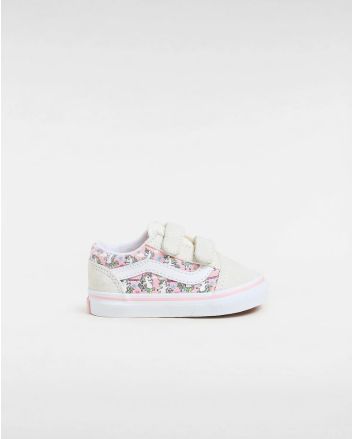 Zapatillas Vans con cierre de velcro Old Skool V Ballet Skaticorn Blanco-Rosa para bebé 1-4 años