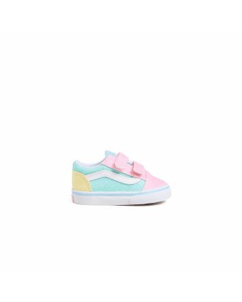 Zapatillas con cierre doble adherente Vans Old Skool Pastel Glitter Multicolor para bebé 1-4 años 