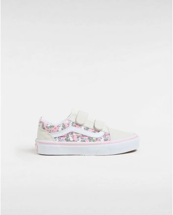 Zapatillas con cierre de velcro Vans Old Skool V Unicorn Blancas y Rosas para niño/a 4-8 años