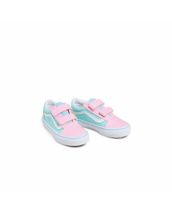 Zapatillas con cierre adherente Vans Old Skool V Pastel Glitter Multicolor para niña 4-8 años